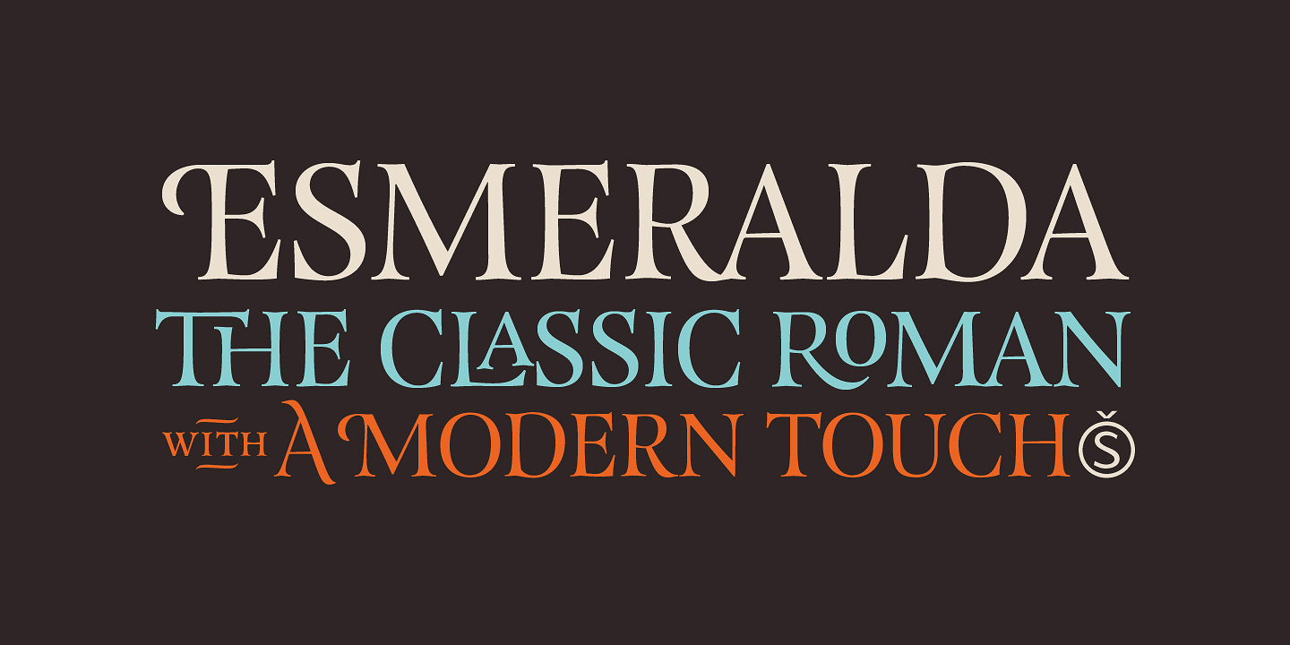 Esmeralda Pro Regular Font preview